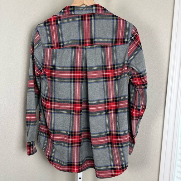 Grayson Frank & Eileen‎ The Hero Womens Gray Red Plaid Flannel Size 01/XS - Picture 4 of 9